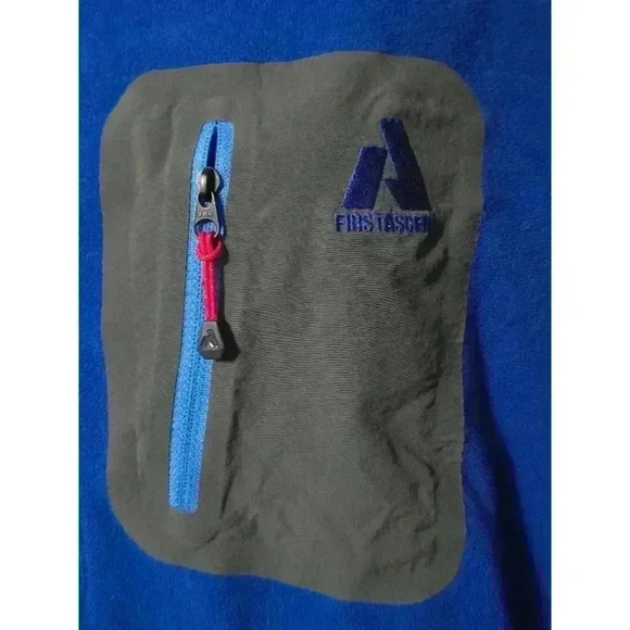 Men's‎ Eddie Bauer Fleece Jacket Large Blue Gray - Picture 2 of 6